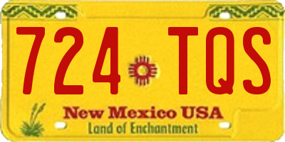 NM license plate 724TQS