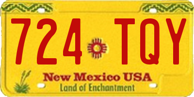 NM license plate 724TQY