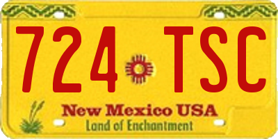 NM license plate 724TSC