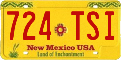 NM license plate 724TSI