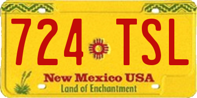 NM license plate 724TSL