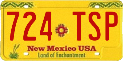 NM license plate 724TSP