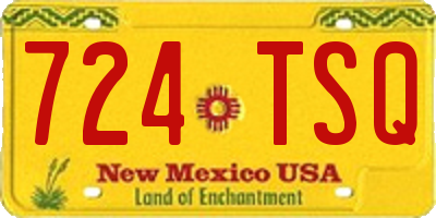 NM license plate 724TSQ