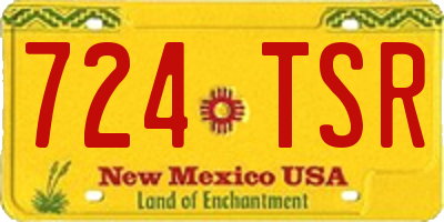 NM license plate 724TSR
