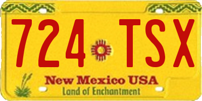 NM license plate 724TSX
