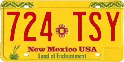 NM license plate 724TSY