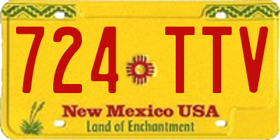 NM license plate 724TTV
