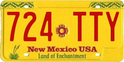 NM license plate 724TTY