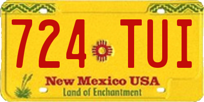 NM license plate 724TUI