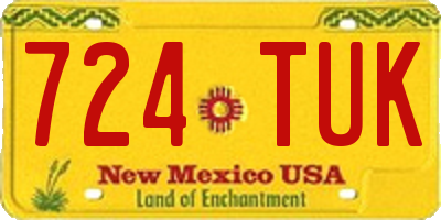 NM license plate 724TUK