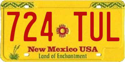 NM license plate 724TUL