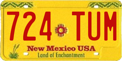 NM license plate 724TUM