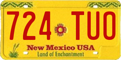 NM license plate 724TUO