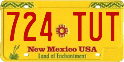 NM license plate 724TUT
