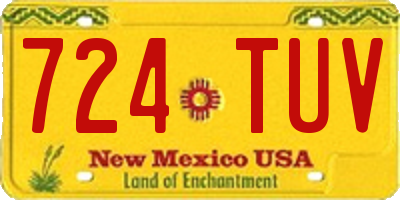 NM license plate 724TUV