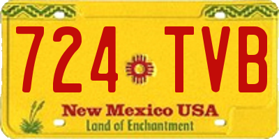 NM license plate 724TVB