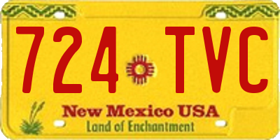 NM license plate 724TVC