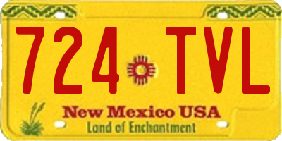 NM license plate 724TVL