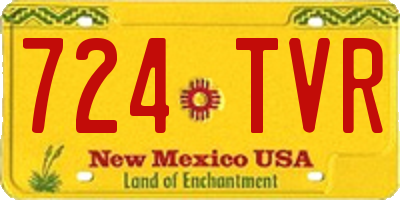 NM license plate 724TVR