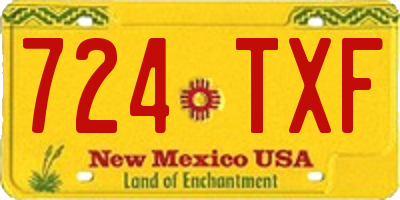 NM license plate 724TXF