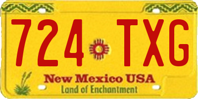 NM license plate 724TXG