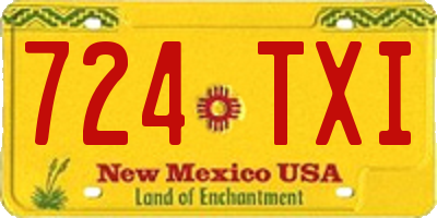 NM license plate 724TXI