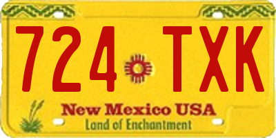 NM license plate 724TXK