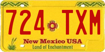 NM license plate 724TXM