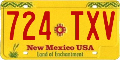 NM license plate 724TXV