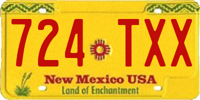 NM license plate 724TXX