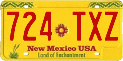 NM license plate 724TXZ