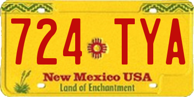 NM license plate 724TYA