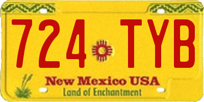 NM license plate 724TYB