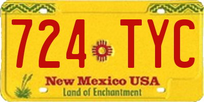 NM license plate 724TYC