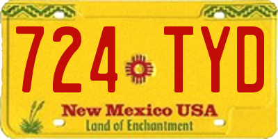 NM license plate 724TYD