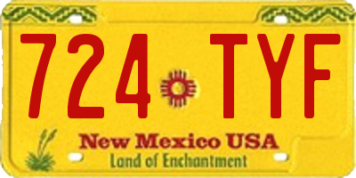 NM license plate 724TYF