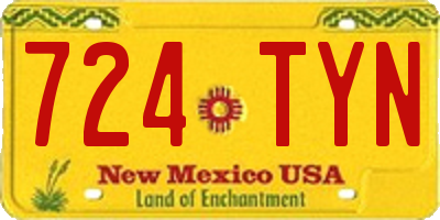NM license plate 724TYN