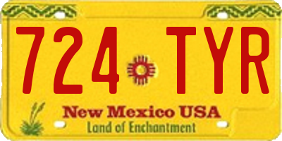 NM license plate 724TYR