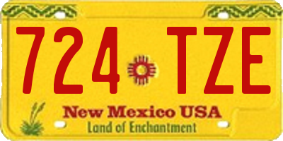 NM license plate 724TZE