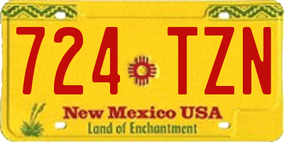 NM license plate 724TZN