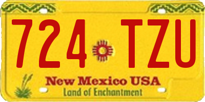 NM license plate 724TZU