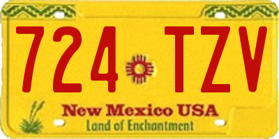 NM license plate 724TZV