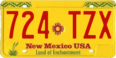 NM license plate 724TZX