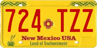 NM license plate 724TZZ