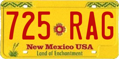 NM license plate 725RAG