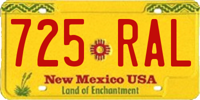 NM license plate 725RAL