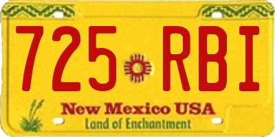 NM license plate 725RBI