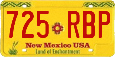 NM license plate 725RBP