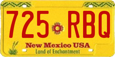 NM license plate 725RBQ