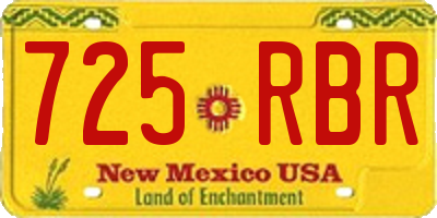 NM license plate 725RBR